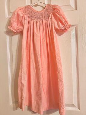 Mom and Me baby pink Smocked Dress 4